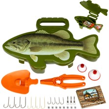 Rafta Flambeau Outdoors Wild Bite Olta Takımı Seti | Yeşil/bass - Yeni Başlayanlar Için Olta Kutusu, Levrek/panfish/alabalık, Kürek ve Pense Yakalamak Için 25 Parça Çok Amaçlı Takım Çeşitleri