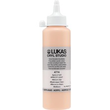 Rafta Lukas Cryl Studio Artist Akrilik Boya, Kayısı Işığı, 250 ml Şişe - Tuval Boyama Için Yüksek Pigmentli Akrilik Boyalar, Büyük Ölçekli Işler - Orta Viskozite, Su Karışımı, Hızlı Kuruma
