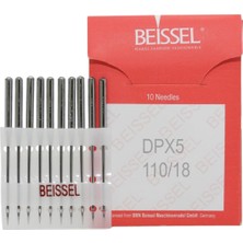 Rafta Beıssel Beissel Dpx5 Sanayi Tipi Düz Makine Kalın Dipli Iğne 18/110 Numara Suk Uçlu 10 Adet (1 Paket)