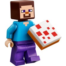 Rafta LEGO Minecraft Steve ve Pastası Orijinal Minifigür