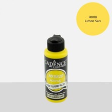 Rafta Cadence Hybrid Acrylic Multisurfaces Akrilik Boya, H008 Limon Sarı, 120 ml