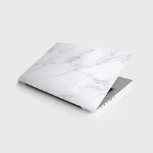 Rafta Laptop Sticker Notebook Pc Kaplama Etiketi Beyaz Mermer