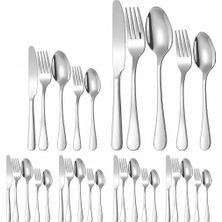 Rafta 1010 Çelik 30 Parça 6 Kişilik Gri Yemek Kaşık Çatal Bıçak Seti CIN734BY