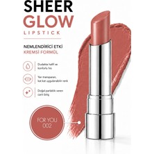 Rafta Pierre Cardin Sheer Glow Lipstick - Parlak Bitişli Nemlendirici Ruj - Warm Lust - 011