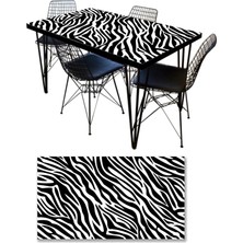 Rafta Masa Kaplama Folyosu Mobilya Masa Kaplama Folyoları Zebra Desen
