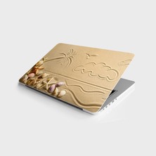 Rafta Laptop Sticker Bilgisayar Notebook Pc Kaplama Etiketi Deniz Kabukları Kum