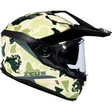 Rafta Zeus ZS-913 B6F Motosiklet Kaskı Kapalı Kask Yellow Green S
