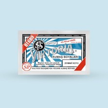 Rafta Viktoria Kumaş Boyasi 25 Koyu Mavi - (3 Paket Boya + 2 Paket Fiske)