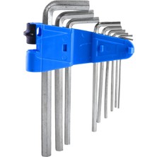 Rafta BADEM10 Allen Alyan Krom Anahtar Uzun 9'lu Set Altıgen Vida Sıkma Sökme Metal 1.5 2 2.5 3 4 5 6 8 10 mm