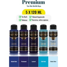 Rafta Cadence Boya Premium Akrilik Boya Seti, 5X120 Ml, Mavi Tonları
