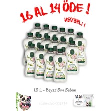 Rafta 16 Al 14 Öde Doğal Zeytinyağlı Sıvı Beyaz Sabun 1.5 L ve Rosie Hediye