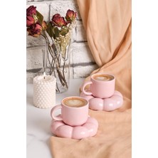 Rafta Arvale Papatya Tasarımlı Kahve Fincanı 95 ml - Modern ve Şık Sunum | 2 Adet