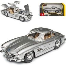 Rafta Bburago Mercedes-Benz 300SL Coupe Gümüş W198 1954 – 1963 18 – 22023 1/24 Model Araba Ya Da Plakasız Mit Wunschkennzeichen