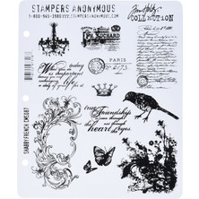 Rafta Tim Holtz 7 x 21,6 cm Kendiliğinden Kauçuk Damga Seti Shabby French