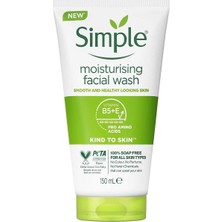 Rafta Simple Kind To Skin Nemlendirici Yüz Temizleme Jeli B5+E Vitamini Pürüzsüz ve Sağlıklı Gözüken Bir Cilt Için, 150 ml