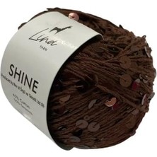 Rafta Linac Yarn Shine Kahverengi Payetli Iplik,%45 Pamuk Yarn