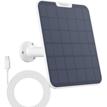 Rafta Reolınk 6W Güneş Paneli Beyaz, Tüm Kablosuz Pil Kameraları Için Kesintisiz Güneş Enerjisi Kaynağı, Trackmix/argus Pt/go Pt Ultra, Su Geçirmez, Ayarlanabilir Montaj, 4 Metre Kablo (Yalnızca Pil
