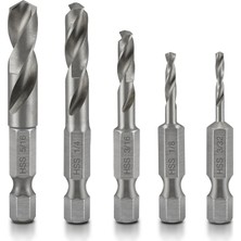 Rafta Neıko 11402A Küt Matkap Ucu Seti, Metal Için, 5 Parça, 1/4 Inç Hızlı Değiştirilen Altıgen Şaft | M2 Yüksek Hızlı Çelik | Hızlı Değiştirme Mandren ve Tahrik Değişimi Için | Matkap Ucu Tutucu Dahildir