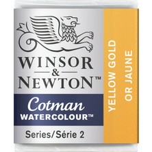 Rafta Winsor & Newton 0301088 Cotman Metalik Sulu Boya, Stüdyo Suluboya, Canlı Yüksek Kaliteli Renkler, Çok Iyi Işleme Özellikleri, 1/2 Kap - Sarı Altın