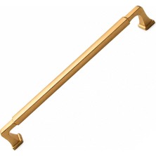 Rafta Lüks Opil Mat Sarı 224 mm Metal Çekmece Kulp 1 Adet Mobilya Dolap Gardırop Mutfak Kapak Kulpu
