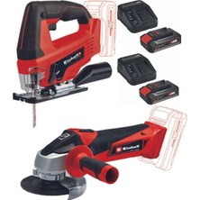 Rafta Einhell Tc-Js 18 Li Dekupaj Tc-Ag 18/115 Avuç Taşlama 2X2.5AH Akülü Set
