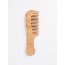 Rafta El Yapımı Doğal Ahşap Tarak, Sık Dişli, Klasik Stil, 18X6 cm
