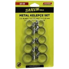Rafta Metal Hortum Kelepçesi Set, 10 Parça, 5 Farklı Boyut (8-18MM, 11-20MM, 13-23MM, 18-25MM, 14-27MM)
