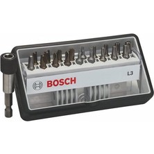 Rafta Bosch Pro 18 + 1 Parça.-Set Ekstra Sert Tornavida Ucu Üçgen Security-Torx-, Tri-Wing-,-Ve Dört Köşe Imbus-Vidalar Için