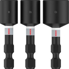 Rafta Bosch 3 x Pro Nutsetter Impact Set, 8 x 50, 10 x 50, 13 x 50 Mm, 3 Parçalı