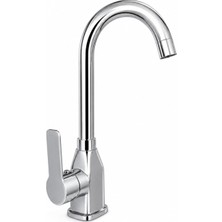 Rafta 0873 Dolce Serisi Kuğu Lavabo Bataryası Krom Kaplama 360° Döner Başlıklı Modern Lavabo Musluğu