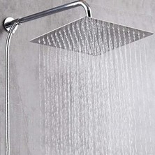 Orret Home 25X25 cm 304 Paslanmaz Çelik Tepe Duşu – Geniş Kare Duş Başlığı, Sabit Tepe Duş Başlığı, Handshower Uyumlu, Modern ve Dayanıklı Duş Sistemi Parçası (Kare)