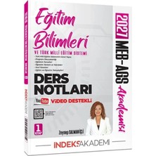 İndeks Akademi Yayıncılık 2027 Meb-Ags Akademisi Eğitim Bilimleri ve Türk Milli Eğitim Sistemi Video Ders Notları 1. Kitap - Zeynep Salman Içli