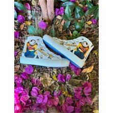 Scarpe Magiche Minyon Baskılı Yüksek Bilek Unisex Çocuk Sneaker Spor Ayakkabı (31-35 Numara Arası Işıksızdır )
