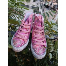 Scarpe Magiche Pink Galaxy Işıltılı Kız Çocuk Sneaker (31-35 Numara Arası Işıksızdır )