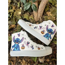Scarpe Magiche Kız Çocuk Stitch Baskılı Günlük Spor Ayakkabı – Sevimli Karakter Desenli