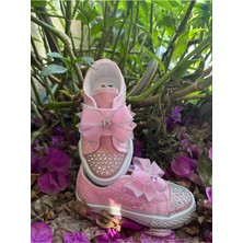 Scarpe Magiche Pembe Simli Kız Çocuk Ayakkabısı Okula Dönüş (31-36 Numara Arası Işıksızdır )