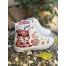 Scarpe Magiche Beyaz Kapibara Bilekli Ayakkabı (31-35 Numara Arası Işıksızdır )
