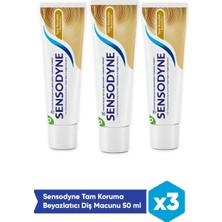 Sensodyne Hassas Dişler İçin Nane Aromalı Günlük Koruma Diş Macunu 50 ml x 3'lü Paket – Tam ve Etkili Koruma