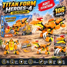 Bezos Ausini Titan Form Heroes-4 Velaciraptor 106 Parça Nhr