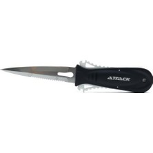 Esranın Dünyası Apnea Attack Dalış Bıçağı, Kakıçlı, 11 Cm, Siyah, 304SS Çelik