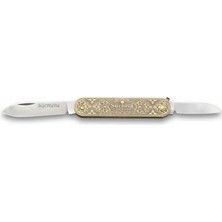 Ersert Ers 61804 Pirinç Işlemeli Sürmene Çakısı 5,5 / 3,5 cm - Çift Bıçaklı
