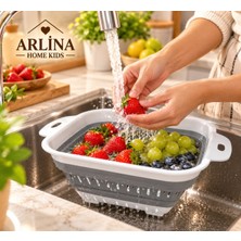 Arlina Home Kids Katlanır Pratik Kare Akordiyon Süzgeç