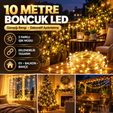 Marka Kolik Günışığı Renk 5 Farklı Işık Modlu 10 Metre Eklemeli Dekor Boncuk Model Dekoratif LED