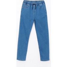 LC Waikiki Lcw Kids Indigo Beli Lastikli Erkek Çocuk Jean Pantolon