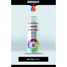 Silkcoat Parlak Siyah Sprey Boya 400 ml Kaliteli Kullanışlı Iç Mekan Dış Mekan Boyama Işlemleri