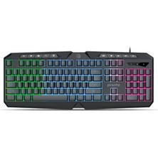 Piranha 2361 Kablolu Rgb Işıklı Oyuncu Klavyesi | Multimedya Tuşlar | USB Tak Çalıştır | Türkçe Q Klavye