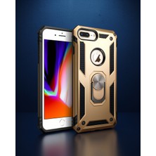 Lexroo Iphone 7 Plus Kılıf Sofya Yüzüklü Silikon Kapak – Gold