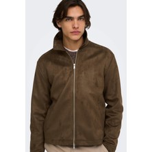 Only & Sons Regular Fit Gömlek Yaka Süet Görünümlü Mont Erkek Mont 22038712