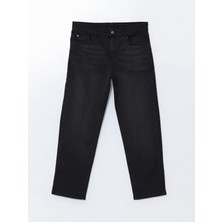 LC Waikiki Lcw Kids Siyah Beli Ayarlanabilir Lastikli Erkek Çocuk Jean Pantolon