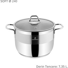 Sofram Soft 24 cm XL Derin Tencere - 7,35 Litre